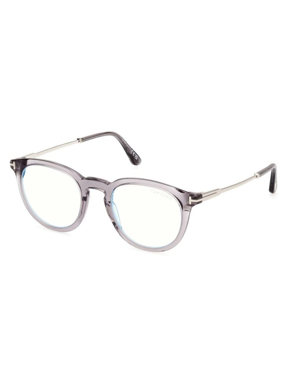 NWT Tom Ford FT5905-B 020 Round Silver Eyeglasses TF5905